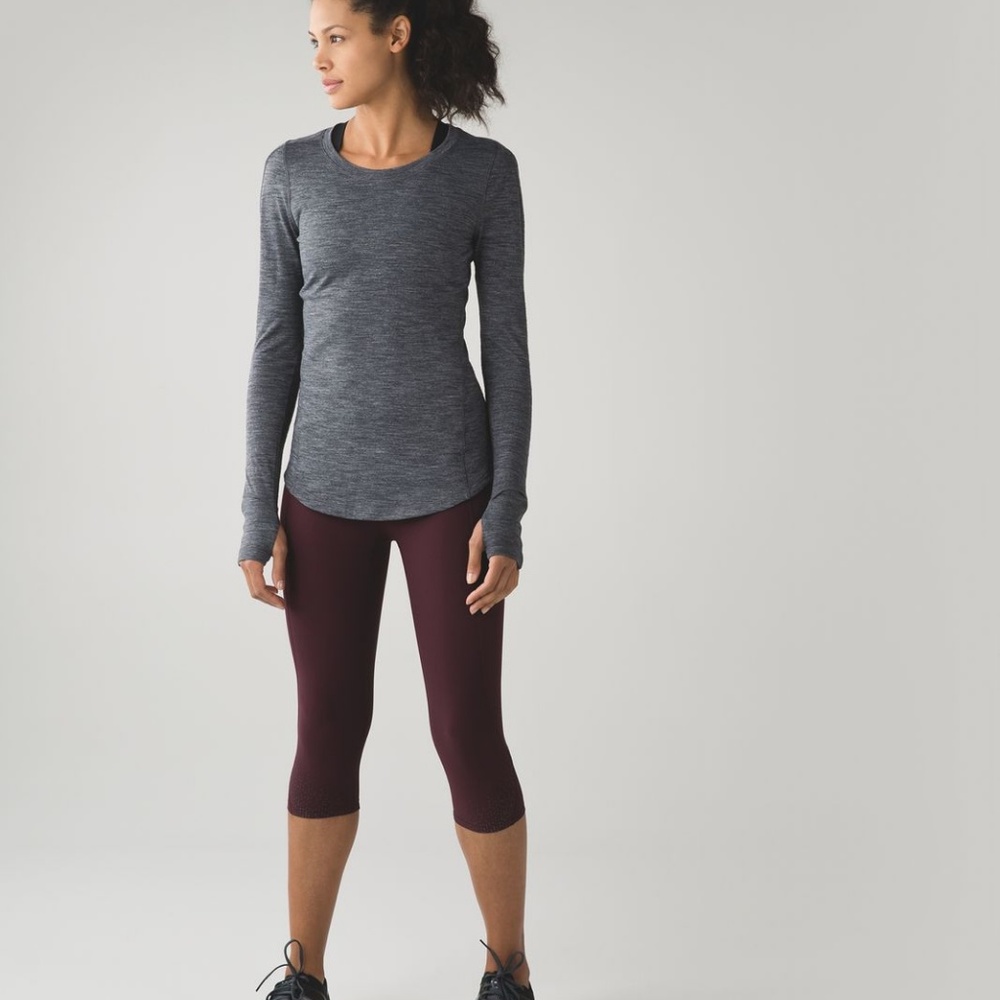 Lululemon Tight Stuff Crop Bordeaux Drama / Raspbe - Picture 3 of 7